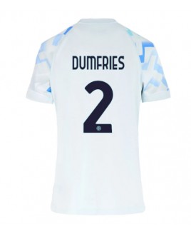 Günstige Inter Milan Denzel Dumfries #2 Auswärtstrikot Damen 2025-26 Kurzarm